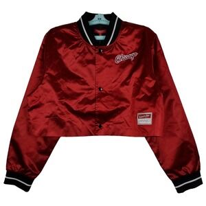 Dannijo Chicago Bulls‎ Mitchell & Ness Womens Large Crop Top Jacket Red NWT